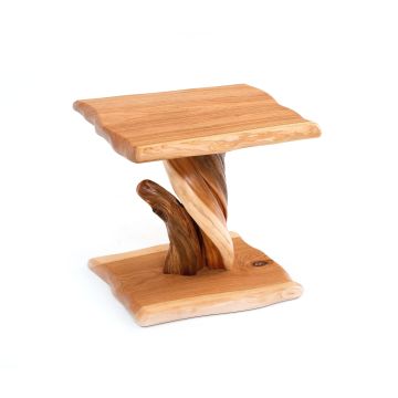 Live Edge Side Table in Driftwood Finish