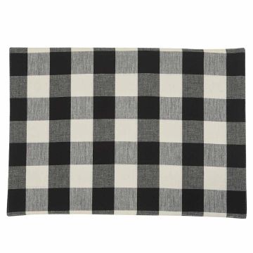 Black & Cream Checkered Backed Placemats