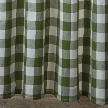 Sage Checkered Shower Curtain