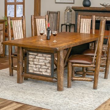 Westcliffe Pointe Dining Table with Slat Back Chairs - Discontinued Finish
