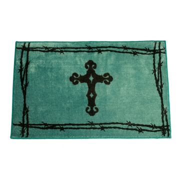 Turquoise Cross Rug