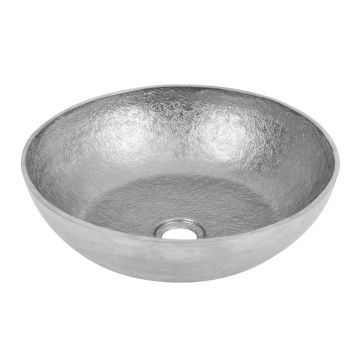 14" Small Round Nickel Terra Firma Copper Vessel Sink