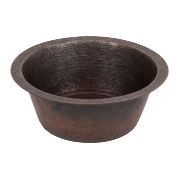 14" Round Terra Firma Bar & Prep Sink w/ 2" Drain - Copper - Oil Rubbed Bronze Finish