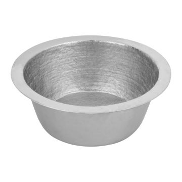 14" Round Terra Firma Bar & Prep Sink w/ 2" Drain - Copper - Nickel Finish