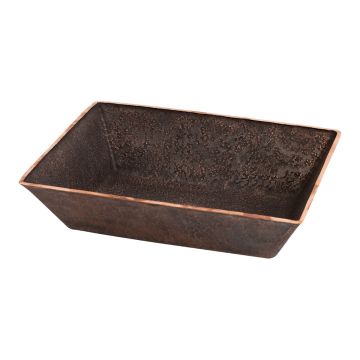 15” Rectangular Oil Rubbed Bronze Terra Firma Copper Vessel Sink