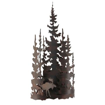 Rustic Forest Moose Wrought Iron Wall Sconce