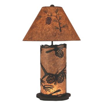 Rustic Kodiak Pine Cone Night Light Table Lamp - Large