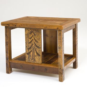 Giant Grove Reclaimed Barn Wood Rectangular Bedside Table
