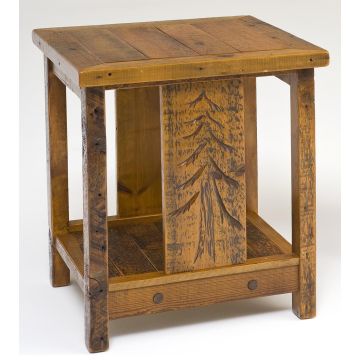 Giant Grove Reclaimed Barn Wood Square Bedside Table