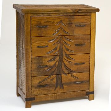 Giant Grove 4 Drawer Reclaimed Barn Wood Chest