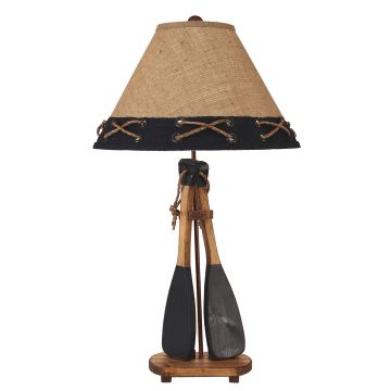 Rustic Navy Oar Table Lamp