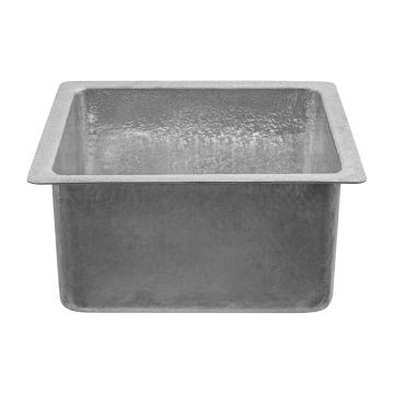 16" Gourmet Rectangular Nickel Terra Firma Copper Bar & Prep Sink - 3.5" Drain
