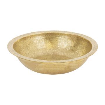16" Round Polished Terra Firma Brass Bathroom Sink