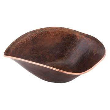 17" Free Form Old World Oil Rubbed Bronze Forged Copper Vessel Sink
