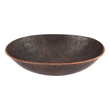17" Oval Oil Rubbed Bronze Terra Firma Copper Vessel Sink