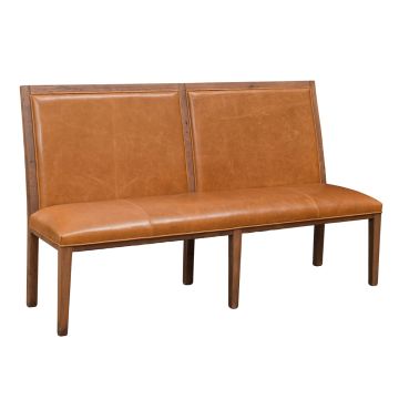 1869 Frontier Barn Wood Upholstered Banquette Chair