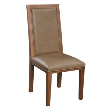 1869 Frontier Barn Wood Upholstered Dining Side Chair