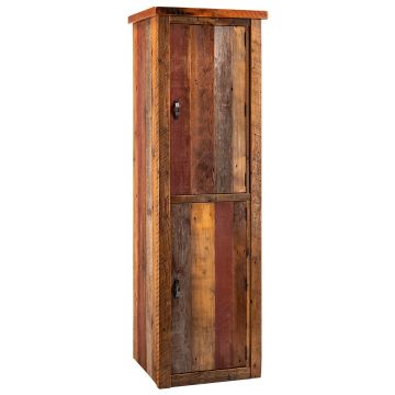 Back to the Barn Reclaimed Barn Wood Linen Closet - 18" - 27" Sizes - Hinge Right - Free Standing