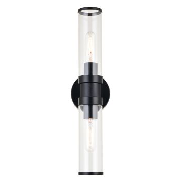 Levitt 2-Light Black Vanity Light