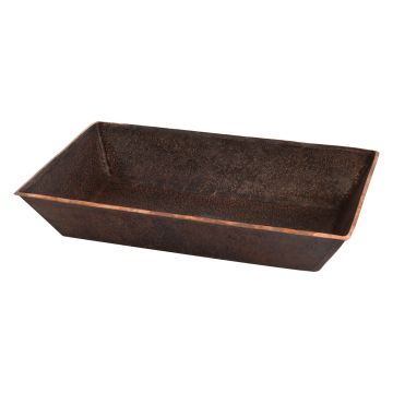 20” Rectangular Oil Rubbed Bronze Terra Firma Copper Vessel Sink