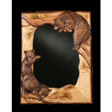 Hand Carved Mirror