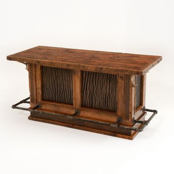 Whiskey River Rustic Barn Wood Bar