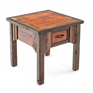 Western Woods 1 Drawer Reclaimed Barn Wood Nightstand