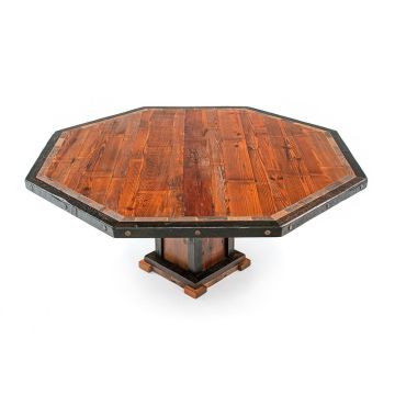 Western Woods Rustic Reclaimed Octagon Dining Table