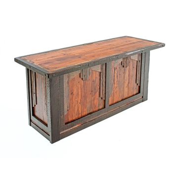 Western Woods Saloon Rustic Barn Wood Bar