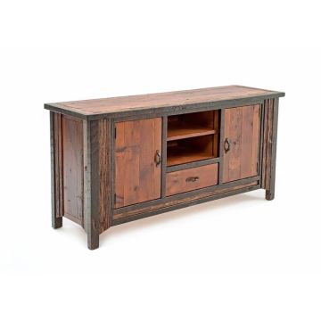 Western Woods Rustic Reclaimed TV Stand & Media Storage
