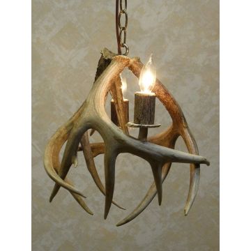 Two Light Whitetail Chandelier