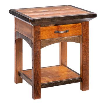 Mossy Oak Natchez Trace Reclaimed 1 Drawer Nightstand - With Shelf
