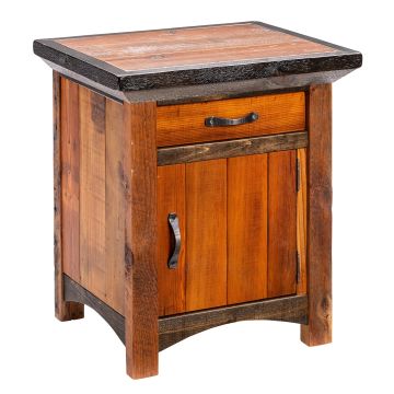 Mossy Oak Natchez Trace Reclaimed Enclosed Nightstand - Hinge Right