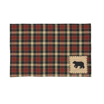 Rustic Plaid Black Bear Placemats