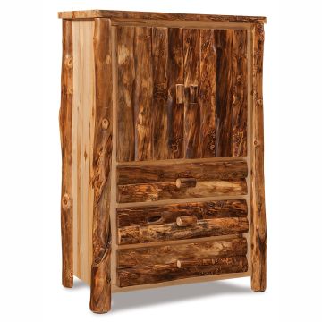 Aspen Highlands 3 Drawer Log Armoire 