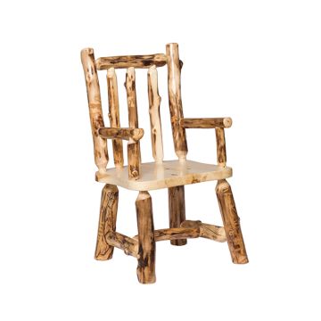 Rustic Colorado Aspen Dining Chair - Arm Chair