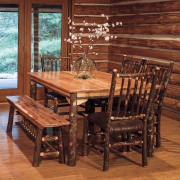 Saranac Hickory Extendable Dining Table Example