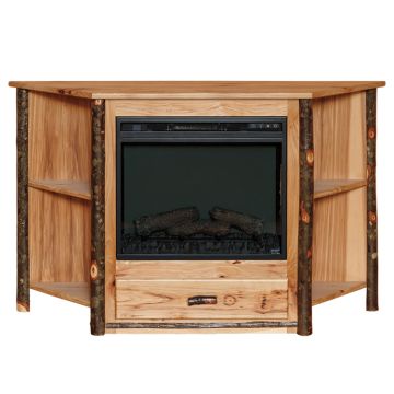 Saranac Hickory Angled Fireplace TV Stand