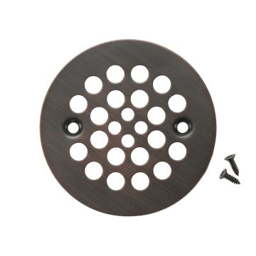 4.25" Round Oil Rubbed Bronze Solid Brass Shower Drain Cover