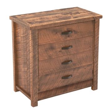 Rustic 4 Drawer Spoon River Barnwood Chest