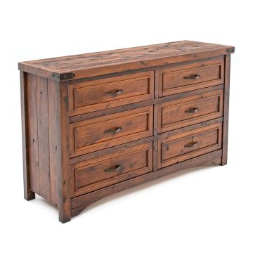 Timber Haven 6 Drawer Barnwood Dresser, Shown in Antique Barnwood Finish