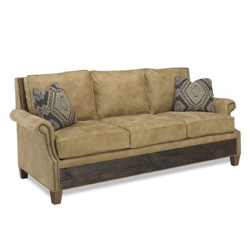 Norfolk Upholstered Barn Wood Sofa - Pictured upholstery may not be listed or available
