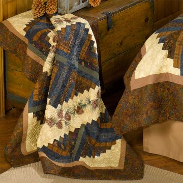 Cabin Raising Pine Cone Throw