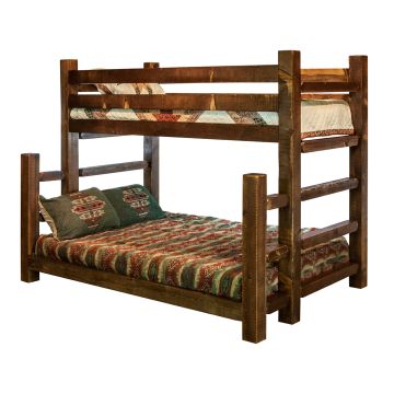 Homestead Rough Sawn Bunk Bed--Twin over Full