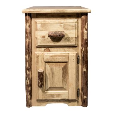 Glacier Country 1 Drawer 1 Door End Table - Hinge Right