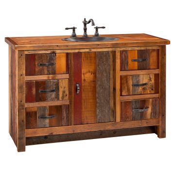 Back to the Barn Reclaimed Barn Wood Vanity - 48" - 72" Sink Center