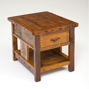 Giant Grove 1 Drawer Reclaimed Barn Wood Nightstand