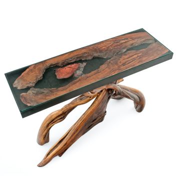 A River Runs Through It Natural Wood Sofa Table - Redwood Tabletop