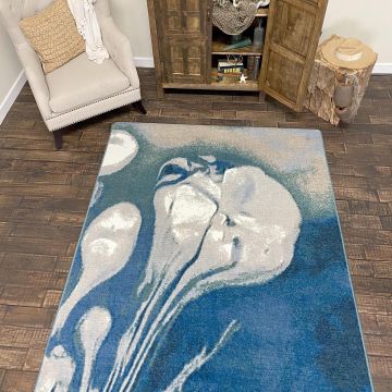 Abstract Jelly Fish Rug