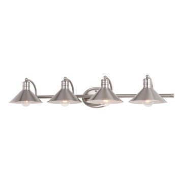 Akron 4-Light Satin Nickel Vanity Light